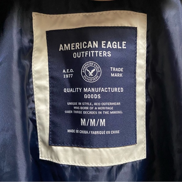 American Eagle palm tree varsity jacket men Size Medium - Picture 8 of 12